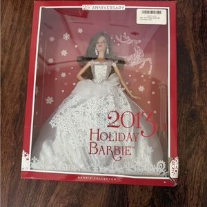 Barbie 2013 25th Anniversary Holiday Doll in White and Red